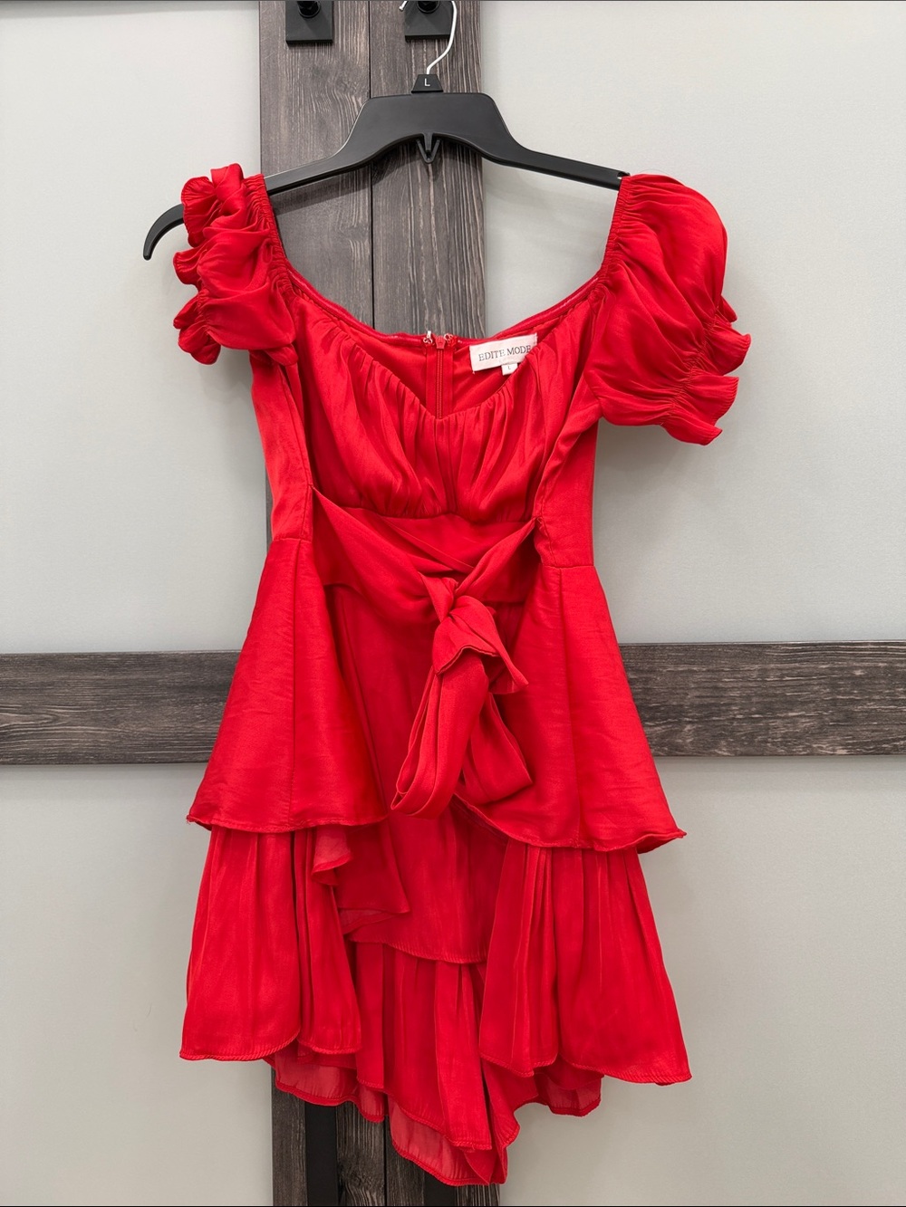 Red Ruffle Tiered Dress